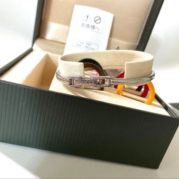 GUCCI Silver Watch Bracelet RARE Vintage